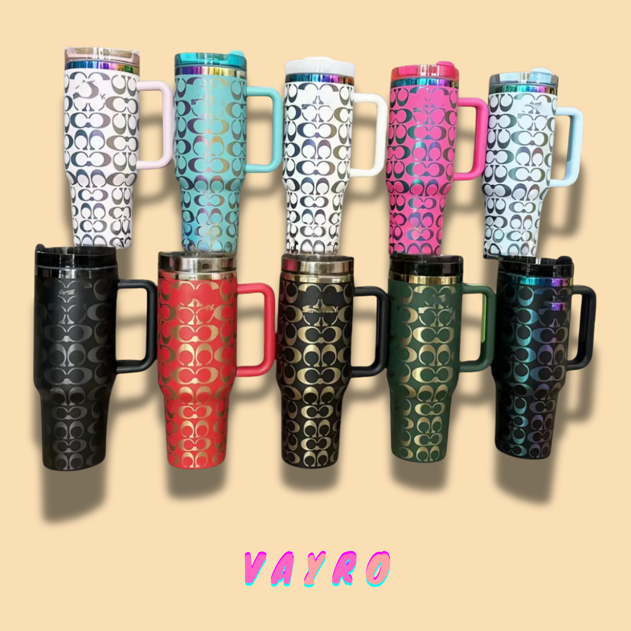 40oz Luxury Style Tumbler with Temperature Display - Stainless Steel Insulated Travel Mug